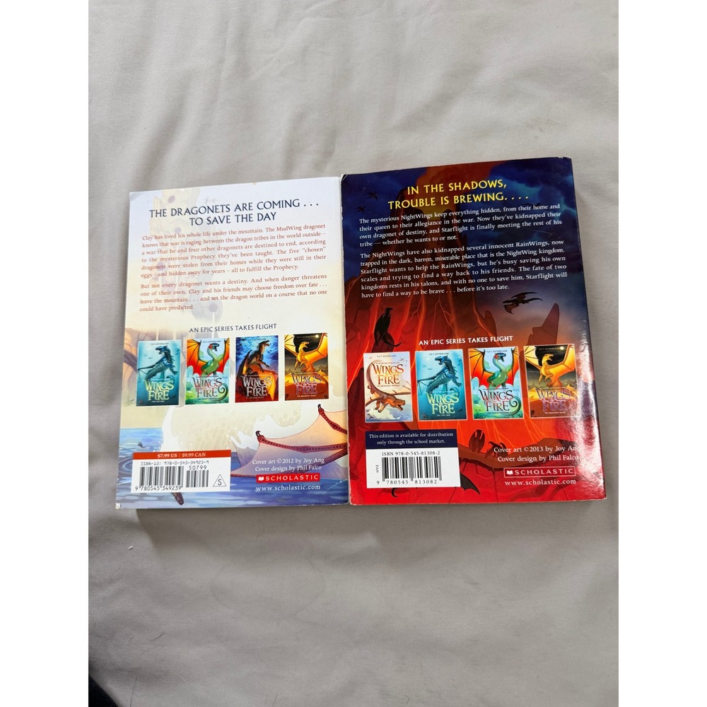 Wings of Fire Book Lot 1 & 4 The Dragonet Prophecy The Dark Secret Sutherland - Picture 2 of 2